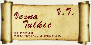 Vesna Tulkić vizit kartica